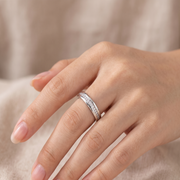 Premium 925 Sterling Silver Full Eternity Ring with Sparkling